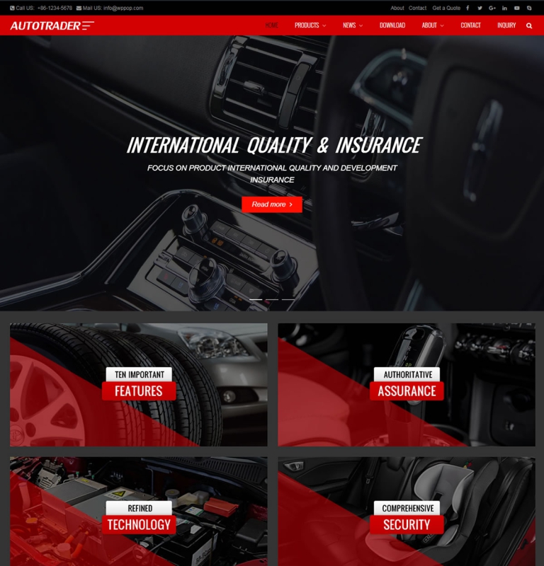 行业型外贸企业网站模板