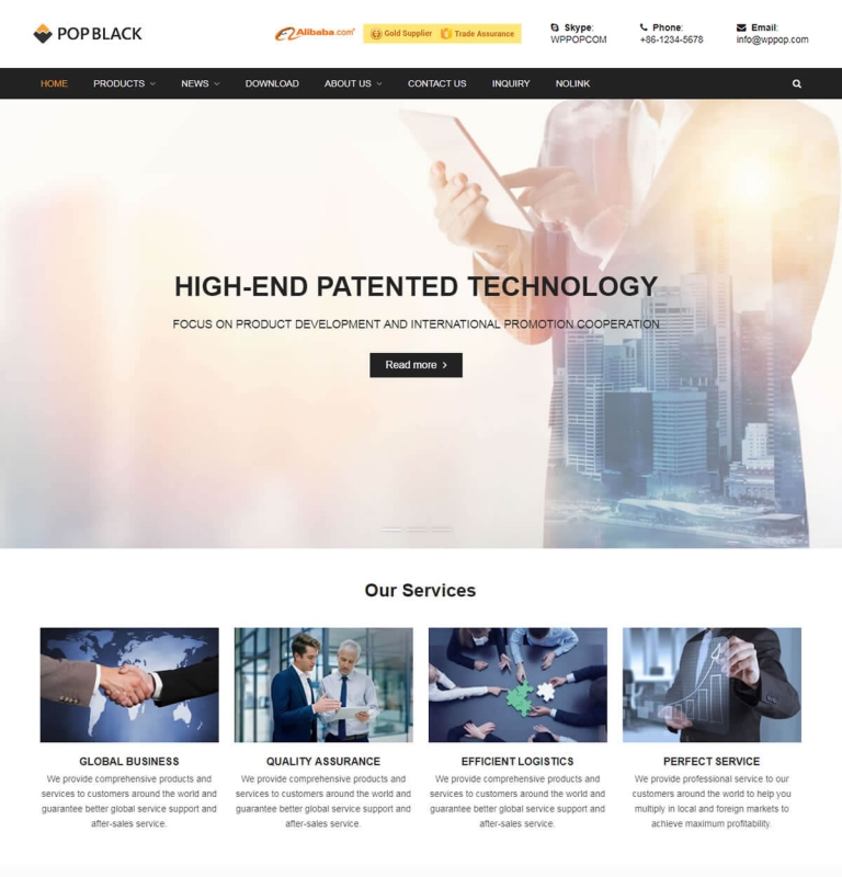 外贸企业优化推广建站模板