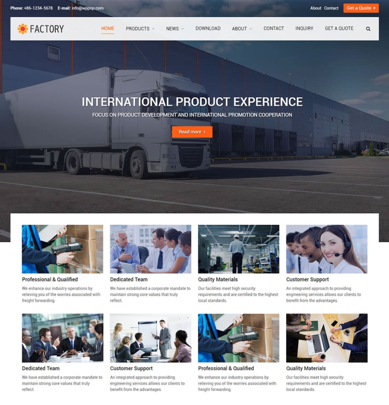 流行实用高质量外贸建站模板